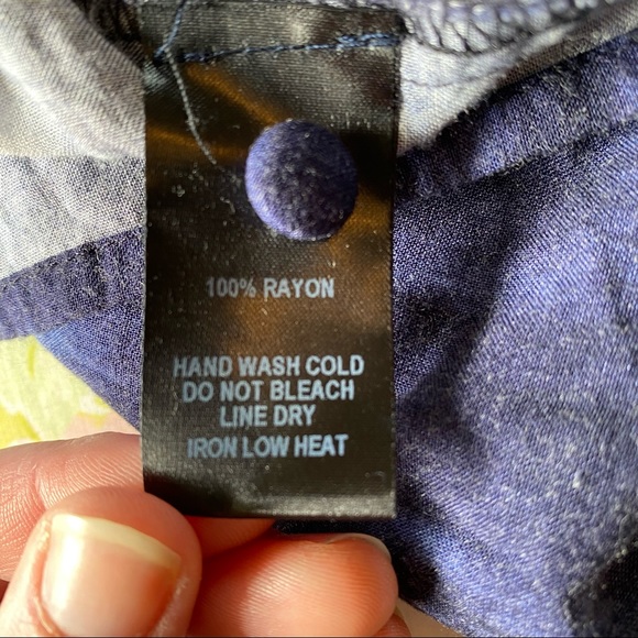 Lulu's Navy Blue and Ivory Tie Dye Shift Dress with Pockets - Picture 6 of 7